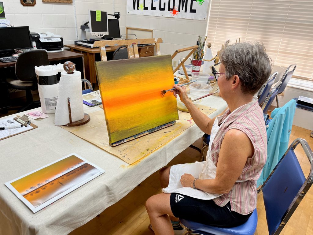 Carol Murphy painting on canvas